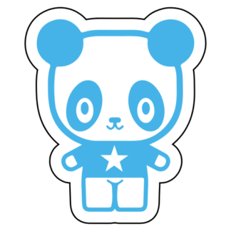 Young Star Panda Sticker (Baby Blue)